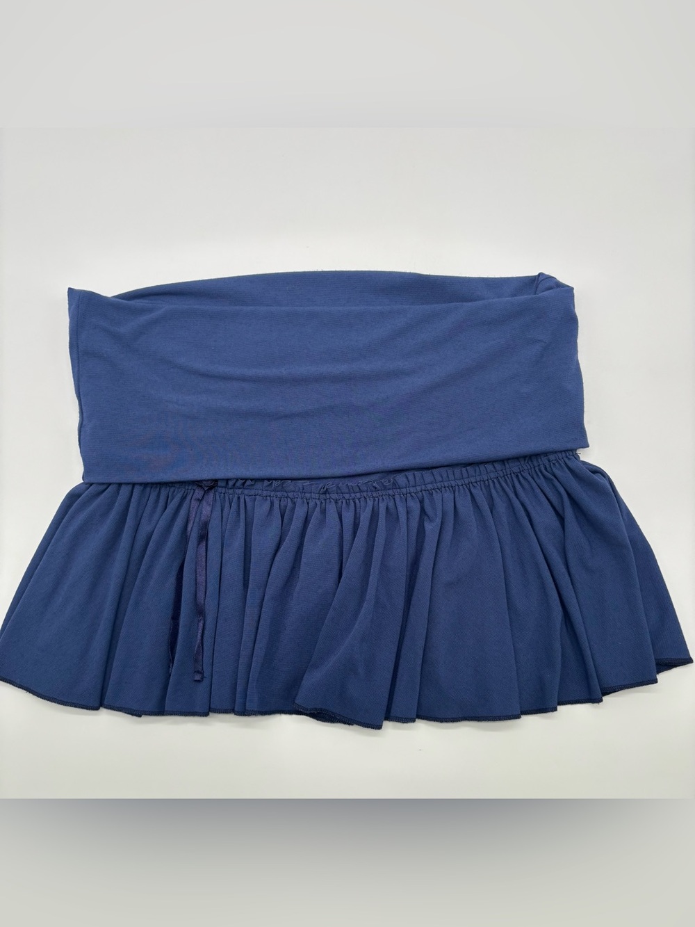 Vintage Y2K Abercrombie & Fitch Blue Mini Skirt Fold Over Fairycore Coquette